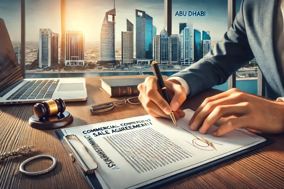 نموذج عقد بيع محل تجاري في أبوظبي